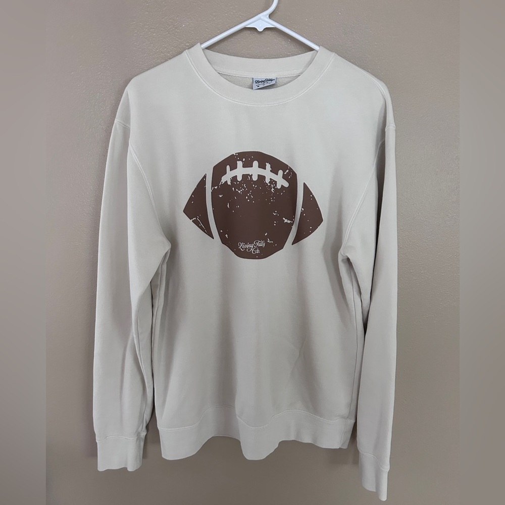 Living Fully Co Limited Edition Crewneck Football It's Game Day Y'All Size M EUC